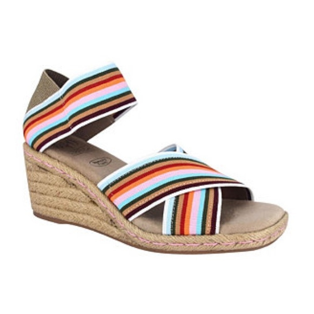 Impo Nayeli Espadrille Wedge Striped Espadrille Sandal Size 5